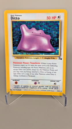 Ditto Holo 3/62 - Pokemon Vintage 1999 WOTC Fossil (HP) - Image 1