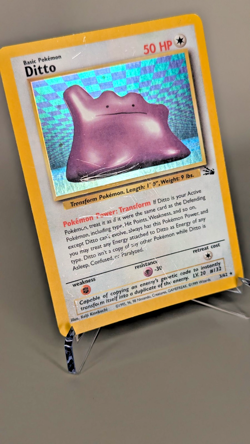 Ditto Holo 3/62 - Pokemon Vintage 1999 WOTC Fossil (HP) - Image 3