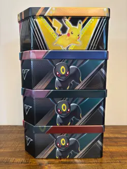 Pokemon TCG: V Heroes Tin Set Sylveon, Umbreon, & Espeon Eeveelutions EMPTY - Image 5