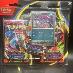 Pokemon TCG: Phantasmal Flames - 3-pack Blister w/ Exclusive Sneasel Cosmos Holo - Image 1