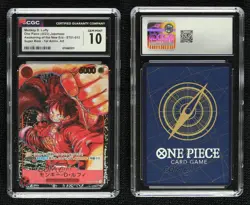 2022 One Piece Card Game: Straw Hat Crew ST01 Japanese Monkey D Luffy CGC 10 - Image 3