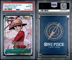 2025 ONE PIECE OP13-CARRYING ON HIS WILL 118 MONKEY D. LUFFY PSA 10 - Image 3