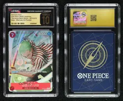 2026 One Piece The Azure Sea's Seven OP14 Japanese Alt Art Roronoa Zoro CGC 10 - Image 3