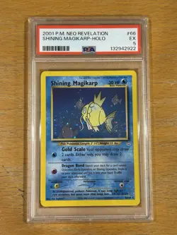 🎣 Shining Magikarp Holo 66/64 – Neo Revelation (2001) – PSA 5 - Image 1