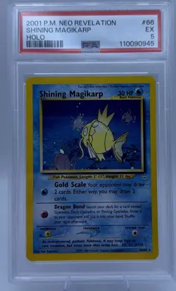 🎣 Shining Magikarp Holo 66/64 – Neo Revelation (2001) – PSA 5 - Image 1