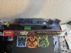 Pokemon TCG PALDEAN FATES Great Tusk Iron Treads Ex Premium Collection ✅ NEW - Image 2