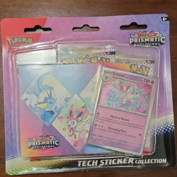 Pokemon Scarlet & Violet Prismatic Evolutions Tech Sticker Collection 3 Packs - Image 1