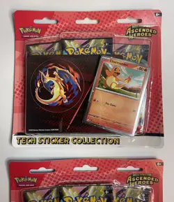 Pokemon TCG Ascended Heroes Charmander Triple Blister Tech Sticker Collection x2 - Image 2