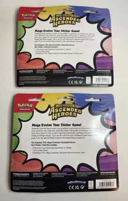 Pokemon TCG Ascended Heroes Charmander Triple Blister Tech Sticker Collection x2 - Image 4