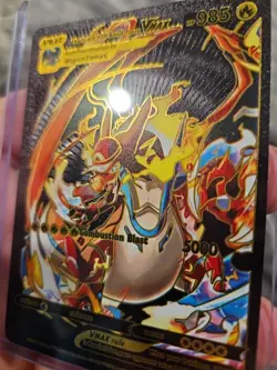 Charizard ASH Bond Form Vmax Black Foil Fan Art Vinyl Collector Pokemon Card - Image 4