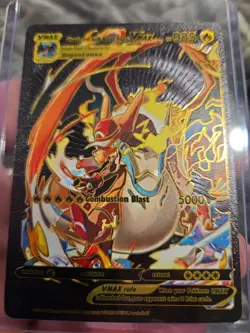 Charizard ASH Bond Form Vmax Black Foil Fan Art Vinyl Collector Pokemon Card - Image 5