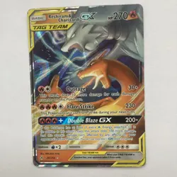 Reshiram & Charizard GX 20/214 SM TCG Tag Team Moderately Played Pokemon Card - Image 1