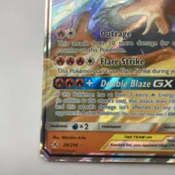 Reshiram & Charizard GX 20/214 SM TCG Tag Team Moderately Played Pokemon Card - Image 5