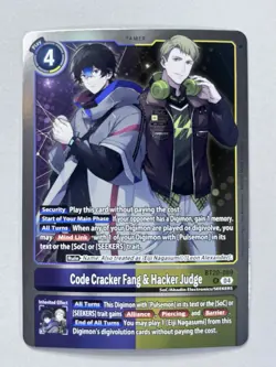 1x BT20-089 Code Cracker Fang & Hacker Judge Special Booster 2.5 Digimon Card x1 - Image 1