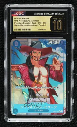 2024 One Piece Card Game: Premium PRB-01 The Best Japanese Dracule Mihawk CGC 10 - Image 1