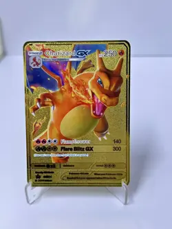 Charizard GX HP250 Metal Card-Collectible Gift Display. - Image 1