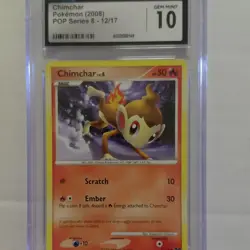 Pokemon Chimchar 12/17 POP Series 8 Regular 2008 CGC 10 Pokemon Card - Image 1