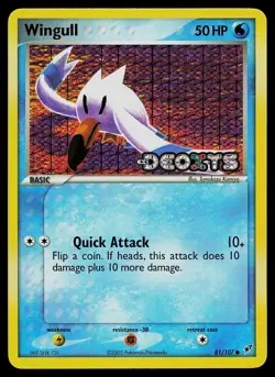 Pokemon Card - Wingull Deoxys 81/107 Reverse Holo Stamped - Image 1