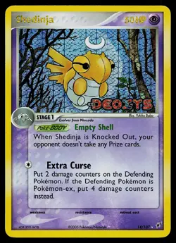 Pokemon Card - Shedinja Deoxys 14/107 Rare Reverse Holo STAMPED - Image 1