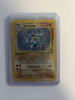 Pokemon TCG Machamp Holo Rare Card Base Set 8/102, 1st Edition, Factory Sealed - Image 1