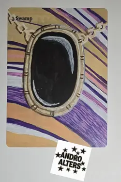 Mox Jet Style Art Playtest Card Altered Hand Painted MTG Magic Gathering Black - Image 1