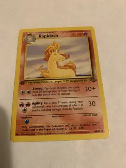 Pokemon Rapidash 1st Edition Jungle 44/64 Card 70 HP 30 Attack English - Image 1
