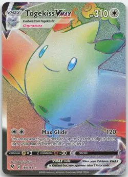 Togekiss VMAX 191/185 SWSH04: Vivid Voltage Pokemon Card NM - Image 1