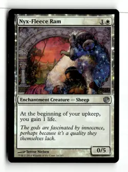 MTG Foil Nyx-Fleece Ram - Journey Into Nyx Moderately Played English - Image 1