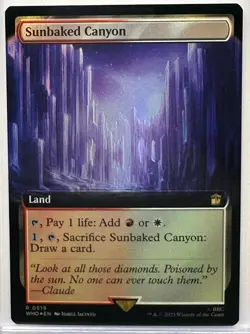 Sunbaked Canyon (Extended Art), Doctor Who, Magic the Gathering, MTG, FOIL (519) - Image 1