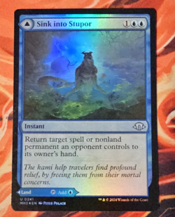 Sink Into Stupor Crackling Falls - MH3 Foil Misprint - Magic The Gathering - Image 1