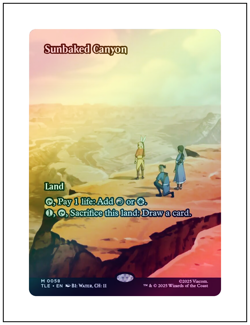1x Sunbaked Canyon, Borderless Art Foil, Avatar, Magic MTG NM - Image 1