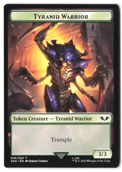 Tyranid // Tyranid Warrior Double-Sided Token 17 // 19 MTG 40K NM - Image 1