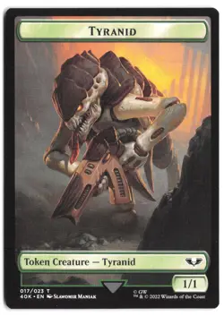 Tyranid // Tyranid Warrior Double-Sided Token 17 // 19 MTG 40K NM - Image 2