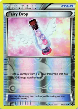 POKEMON Fairy Drop #99/124 Reverse Holo XY - Fates Collide NM - Image 1