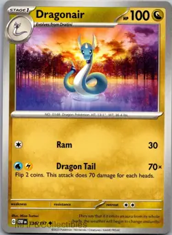 Dragonair 158/197 Uncommon Obsidian Flames Pokemon Near Mint - Image 1