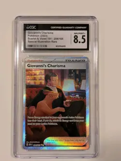 Pokemon 151 (2023) Giovanni's Charisma CGC 8.5 Special Illustration Rare - Image 1