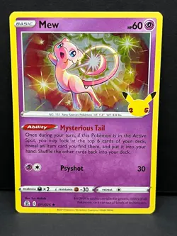 Mew 011/025 Holo Rare Celebrations Pokemon Near Mint - Image 1