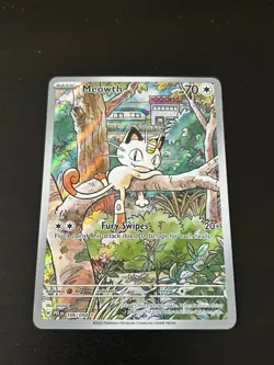 Pokemon TCG Meowth 106/094 Me02: Phantasmal Flames Illustration Rare Holo Card - Image 1