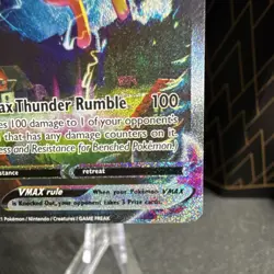 Pokemon Jolteon VMAX SWSH184 Black Star Promo Holo 300 HP Max Thunder Rumble - Image 5