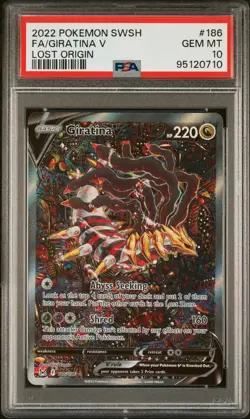 2022 POKEMON SWORD & SHIELD LOST ORIGIN #186 FULL ART/GIRATINA V PSA 10 - Image 1
