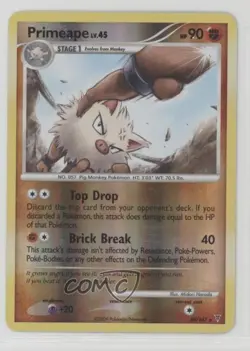 Primeape Reverse Foil Pokemon Platinum Supreme Victors #39 2009 - Image 1