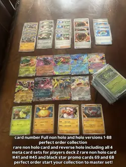 Pokemon Perfect Order Base Set Master 1-88 Complete + Reverses ME03 NM! - Image 1