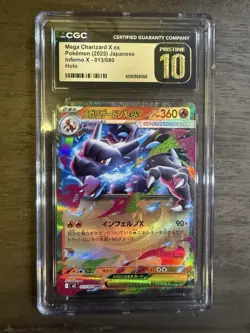 Pokemon Mega Charizard X ex CGC Pristine 10 Double Rare Holo Inferno X 013/080 … - Image 1