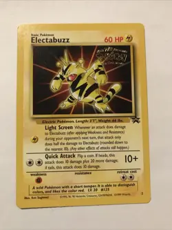 Electabuzz Pokemon WB Gold Stamp #2 1999 First Movie Black Star Promo - Image 1