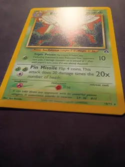 Pokemon TCG Beedrill Neo Discovery 18/75 Unlimited Rare Vintage - Image 2