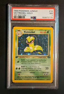 1999 Pokemon Jungle Holo Rare Victreebel First Edition 14/64 PSA 7 - Image 1