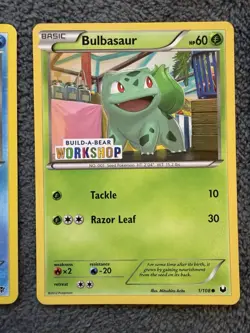 Pokemon Build-A-Bear Lot Of 3: Bulbasaur 1/108 Meowth 67/108 Squirtle 14/101 - Image 3