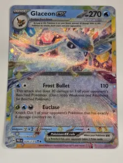 Pokemon Glaceon ex Double Rare Sv: Prismatic Evolutions 026/131 Holo 2025 - Image 2