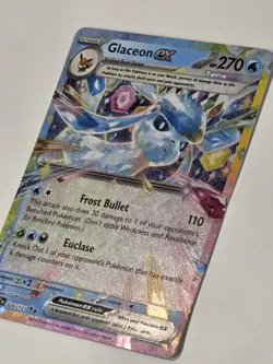 Pokemon Glaceon ex Double Rare Sv: Prismatic Evolutions 026/131 Holo 2025 - Image 3