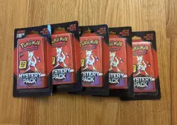 Lot Of 5 NEW SEALED 2025 Pokemon Mystery Pack Mewtwo Possible Vintage Chase Pack - Image 1